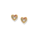 Enchanting Gem Heart Earrings