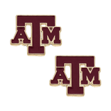 Texas A&M Aggies Stud Earrings, Maroon