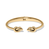 Interlok Single Knot Open Hinge Bangle, Gold
