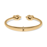 Interlok Single Knot Open Hinge Bangle, Gold