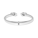 Interlok Single Knot Open Hinge Bangle, Silver