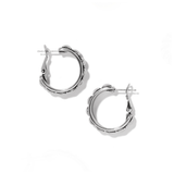 Pretty Tough Stud Leverback Hoop Earrings, Medium