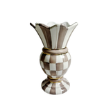Mocha Check Small Great Vase