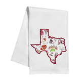Maroon Game Day Football Icon State of Texas Kitchen Towel
