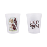 Texas A&M Mascot Frosted Cups