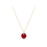 16" Necklace Gold - Reflection Small Charm - 01
