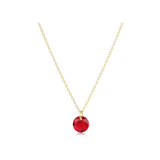 16" Necklace Gold - Reflection Small Charm - 07