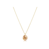 16" Necklace Gold - Reflection Small Charm - 11