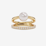 Perfect Pearl Stacked Ring