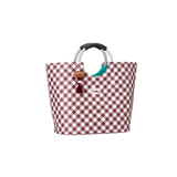 Gameday Gingham Maroon Loopi Tote Bag
