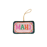 Mahjong Handcrafted Beaded Ornament