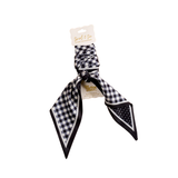 Twirl & Tie Scarf Accessory, Gingham Black