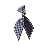 Twirl & Tie Scarf Accessory, Gingham Black