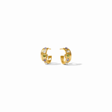 Cobblestone Double Hoop, Gold Multi Stone