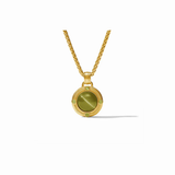 Cobblestone Demi Necklace, Gold Green Cat's Eye