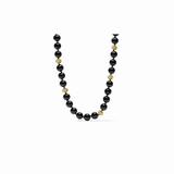 Ravello 5-in-1 Necklace, Gold Obsidian Black