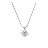 Dira Pearl Short Pendant Necklace, Silver