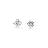 Dira Pearl Stud Earrings, Silver
