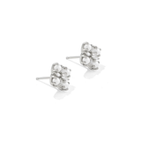 Dira Pearl Stud Earrings, Silver