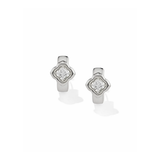 Mallory Crystal Huggie Earrings, Silver
