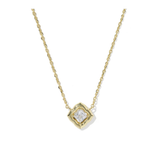 Mallory Crystal Short Pendant Necklace, Gold