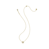 Mallory Crystal Short Pendant Necklace, Gold