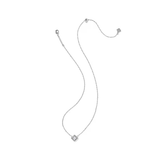 Mallory Crystal Short Pendant Necklace, Silver