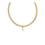 Oakland Pearl Chain Necklace, Gold