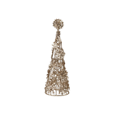 Metal Tree with Snowflakes & Glitter