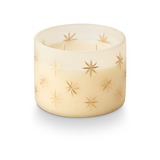 Winter White Frosted Star Candle