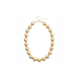 Marjorie Beaded Necklace, Shiny Gold