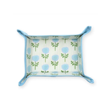 Marigold Ticking Stripe Blue Snap Tray