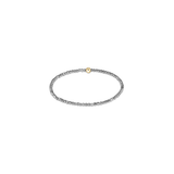 Classic Silver Faceted Hematite 2mm Bracelet