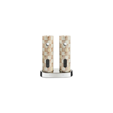 Mocha Check Electric Salt & Pepper Grinder Set