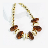 Amber Avenue Necklace, Brown