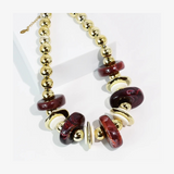Amber Avenue Necklace, Burgundy