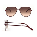 High Key Extra Large Sunglasses, Garnet Frames/Dark Fawn Lenses