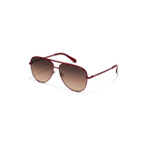 High Key Extra Large Sunglasses, Garnet Frames/Dark Fawn Lenses