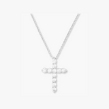 "Oh She Fancy" Cross Pendant, Silver