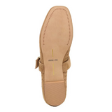 Mikela Ballet Flats Perforated Suede, Light Brown Suede