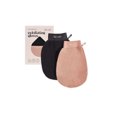 Exfoliating Gloves 2pc Set, Black & Terracotta