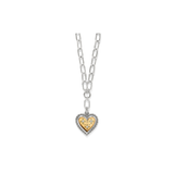 Mosaic Heart Two Tone Necklace