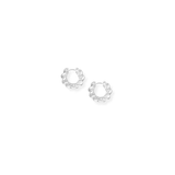 Heritage Mini Hoop Earrings, Silver