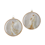 5" Holy Family and Angel Disc Ornament