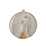 5" Holy Family and Angel Disc Ornament