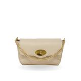 Leather Top Handle & Crossbody Bag, Ivory