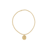 Classic Gold 2mm Bead Bracelet, Inspire Small Gold Charm