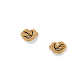 Interlok Single Knot Mini Earrings, Gold