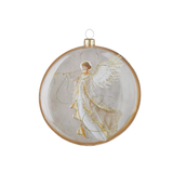 5" Holy Family and Angel Disc Ornament