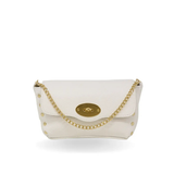 Leather Top Handle & Crossbody Bag, White